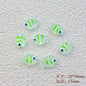 Hand Painted Fish Enamel Glass Beads 10x14mm Translucent Colorful 1pc 12