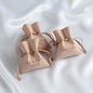 Microfiber Drawstring Pouches Imitation Leather Solid Colors 1pc 7x8 or 8x10cm 15