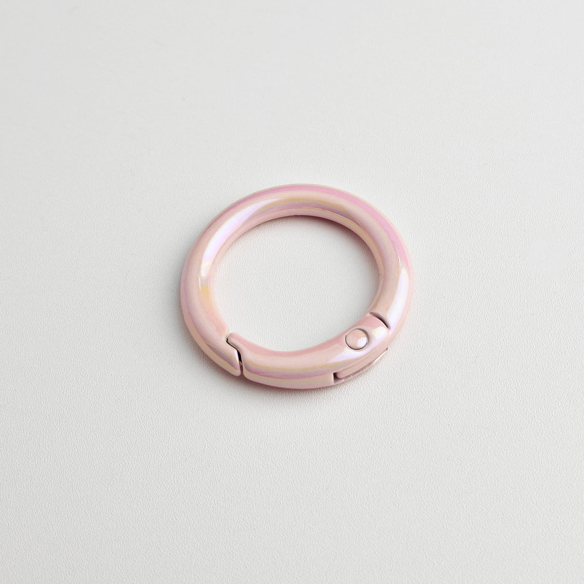 Alloy Iridescent Plating Spring Key Rings 20mm and 25mm 10pcs 20