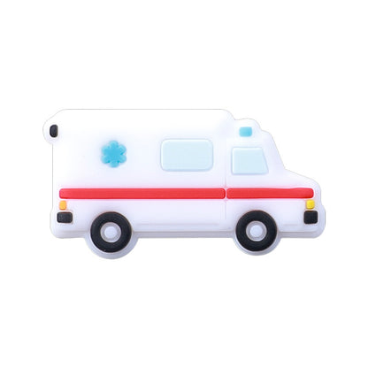 Silicone Focal Beads Mail Police Fire Ambulance School Bus 20pcs 7