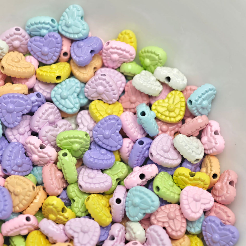 Heart Metal Beads 8mm Baking Painted Lace Zinc Alloy 30pcs 2