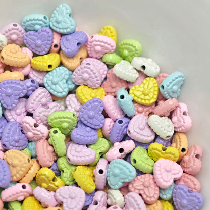 Heart Metal Beads 8mm Baking Painted Lace Zinc Alloy 30pcs 2