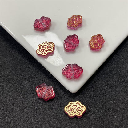 Czech Glass Beads Auspicious Clouds 9 13mm Pastel Translucent 100pcs 10
