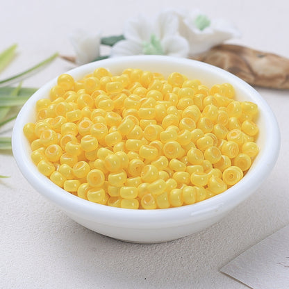 Glass Donut Spacer Beads 4mm Solid Color 200pcs 22