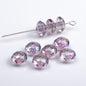 Acrylic Faceted Flat Spacer Beads 8mm Clear Plating 500pcs 4