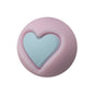 15mm Heart Silicone Beads Multi Color Layered Two Tone Matte 50pcs 10