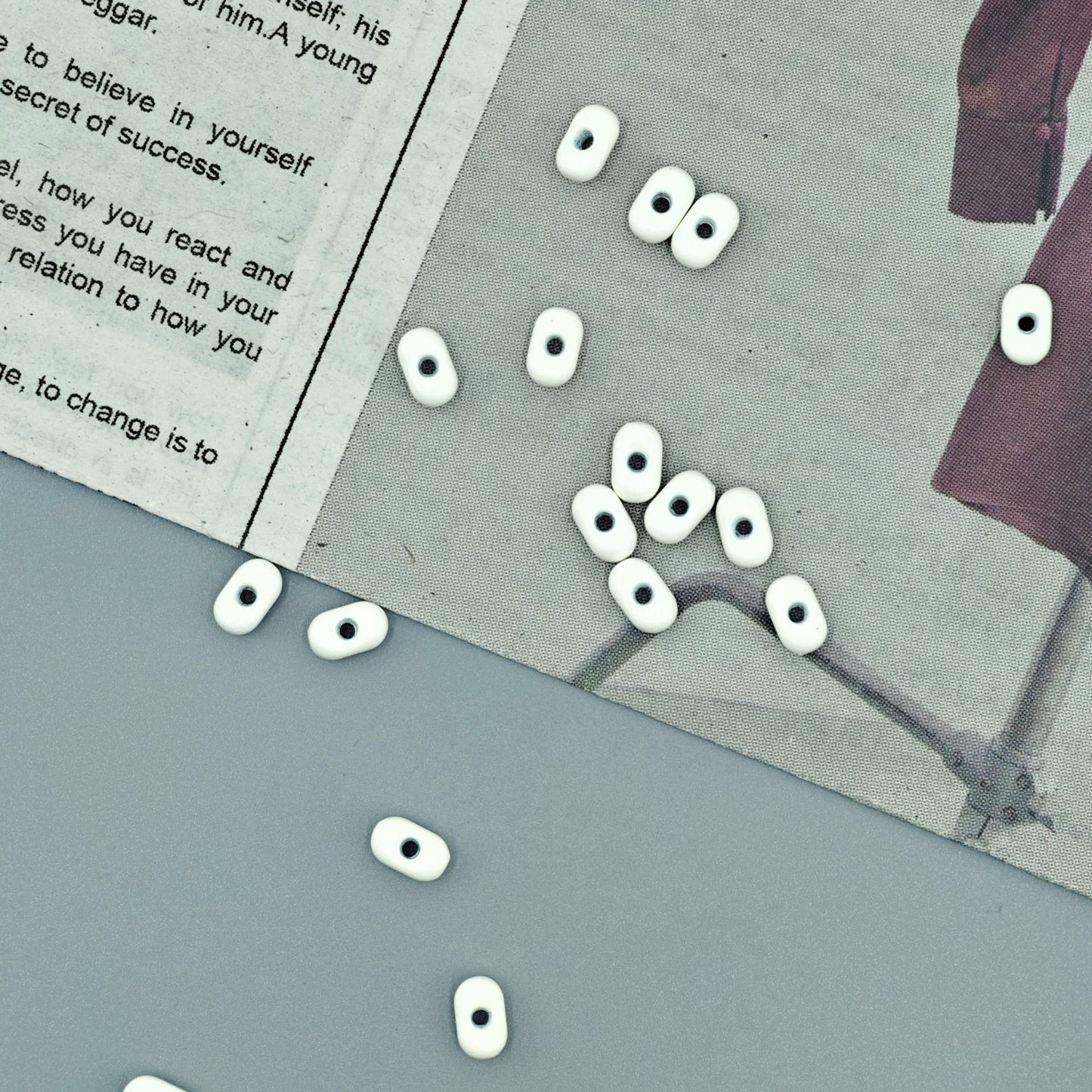 Alloy Peanut Spacer Beads 6mm Baking Painted 40pcs 10