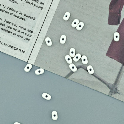 Alloy Peanut Spacer Beads 6mm Baking Painted 40pcs 10