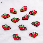 Silicone Focal Beads Christmas Sleigh Grinch Wearing Santa Hat 20pcs