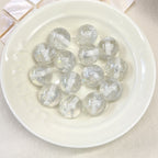 Clear Gild Tinsel Resin Beads 16mm Round Multicolor 50pcs 6