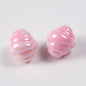 Pastel Cow Horn Wrapped Acrylic Beads 17mm Iridescent Finish 50pcs 3