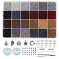Transparent Seed Glass Beads 2mm 24 Vibrant Colors Glossy Finish 6