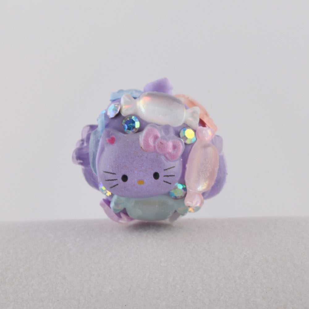 Embellished Round Clay Beads 16mm Cartoon Characters 5pcs 6