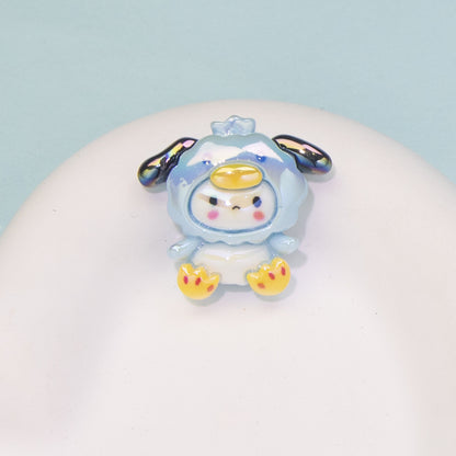 Glossy Sanrio Character Resin Beads Cute Costume Design 10pcs 7