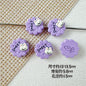Disc Metal Beads 13mm Baking Painted Rabbit and Flower Alloy 10pcs 10