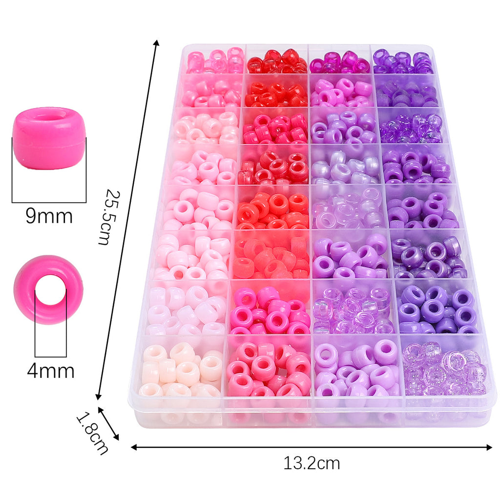 Acrylic Pony Beads 9mm Glossy 32 Colors 640pcs 2