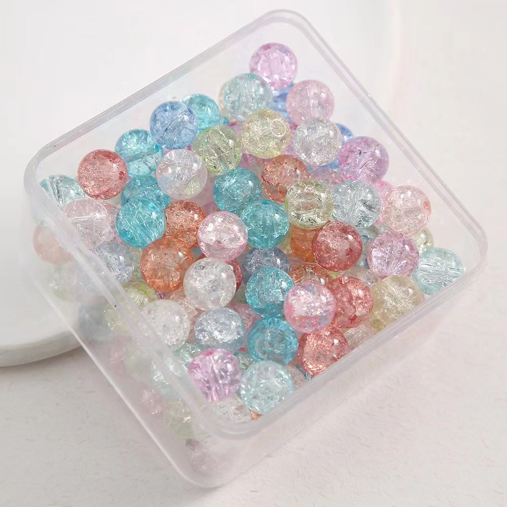 Crackle Glass Beads 10mm Gradient Pastel Colors 60pcs 9