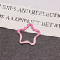 Alloy Gradient Pearlescent Star Trigger Spring Keyrings 4pcs 43mm 8