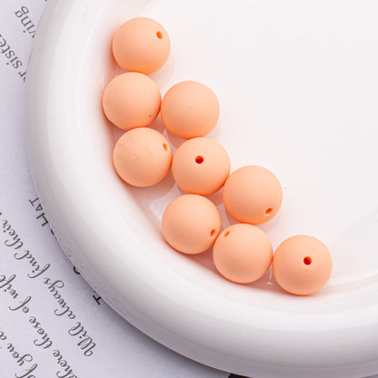 Rubberized Round Acrylic Beads 16mm Solid Color 20pcs 9