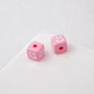 Colorful Smiley Square Acrylic Beads 9mm Enamel Glossy 20pcs 9