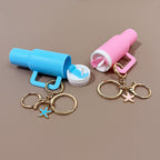Mini Tumbler Keychain with Starfish Charm Plastic Beach Theme 2pcs 3