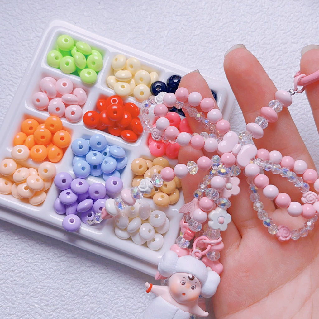 Acrylic Spacer Beads 8mm Colorful Baking Painted 30pcs