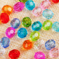 Faceted Clear Bubblegum Beads 20mm Translucent Chunky Acrylic 110pcs