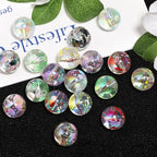 Plating Round Acrylic Beads 16mm Transparent Color Splash 50pcs 4