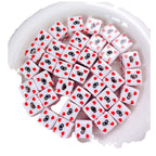 Leopard Bow Print Acrylic Square Beads 14mm Colorful Glossy 10pcs 5