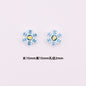 Snowflake Metal Beads 15mm Baking Painted Color Glitter 10pcs 7