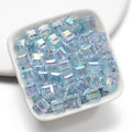 Clear Cubic Acrylic Beads 8mm Faceted Pastel Square 30pcs 6