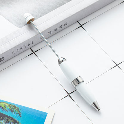 Beadable Pen Keychain Portable Metal Ballpoint Colorful Compact 8