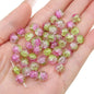 Crackle Round Glass Beads 10mm Assorted Colors 40pcs 24
