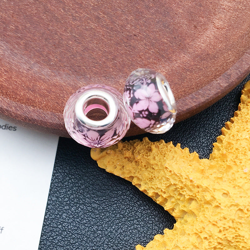 Resin Spacer Beads Pink Tone 40pcs 10