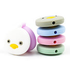 Silicone Focal Beads Duck Smiling Face Pastel Colors 20pcs 2