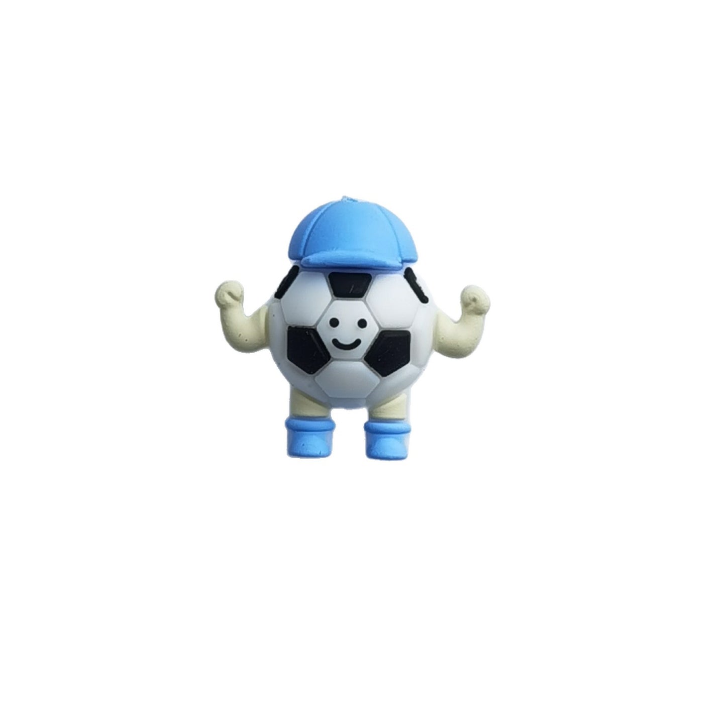 Silicone 3D Focal Beads Sports Football Basketball Characters Dynamic Poses 20pcs 10