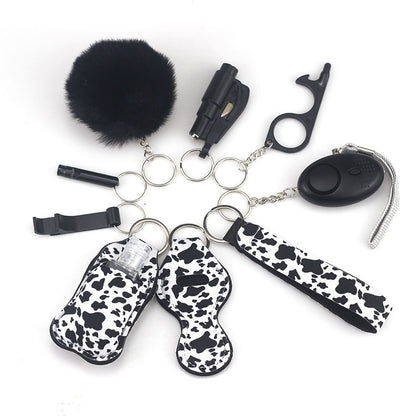 Self Defense Alarm Pompom Keychain Outdoor Safety 10 Pack 40