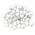 Plating Heart Acrylic Beads 12mm Large Hole Mixed Colors 100pcs 6