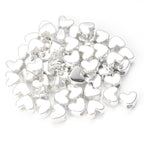 Plating Heart Acrylic Beads 12mm Large Hole Mixed Colors 100pcs 6