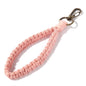 Woven Cotton Rope Wristlet Keychain Pastel Autumn Colors 7