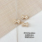 Bow Metal Beads 17mm Baking Painted Checkered Pattern 10pcs 12