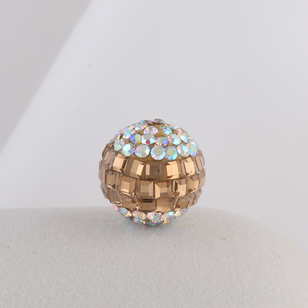 Disco Ball Rhinestone Beads 16mm Iridescent Acrylic 6pcs 6