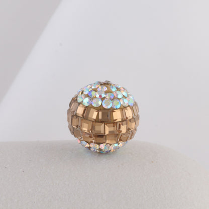 Disco Ball Rhinestone Beads 16mm Iridescent Acrylic 6pcs 6