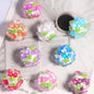 Embellished Bubblegum Beads 20mm Crystal Rose Polymer Clay 5pcs 15