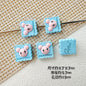 Strawberry and Mouse Metal Beads 13mm Pastel Painted Cookie Design 10pcs 18