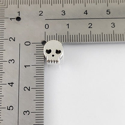 Skull Metal Beads 10mm Colorful Large Hole Zinc Alloy 50pcs 2