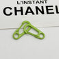 Colorful Clip Shaped Zinc Alloy Keychain Hooks 31mm 20pcs 11