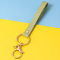 PU Leather Wristlet Keychain with Golden Clasp Multiple Colors 12