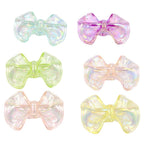 Transparent Puff Bow Acrylic Beads 14mm 25mm and 23mm 31mm Iridescent 20pcs 5
