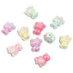 Glow KT Cat Acrylic Beads 15x20mm Pastel Luminous 50pcs 5